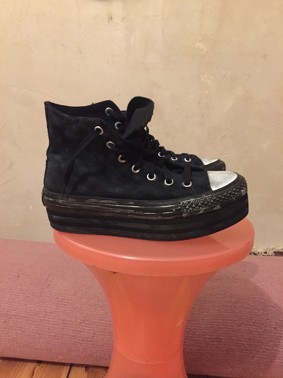 custom black converse