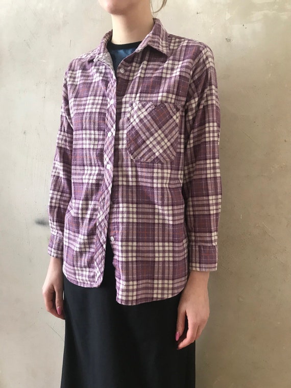 Purple flannel shirt australia Clearance