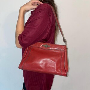 Verkauf AIGNER weinrot Schulter Handtasche 60er Jahre