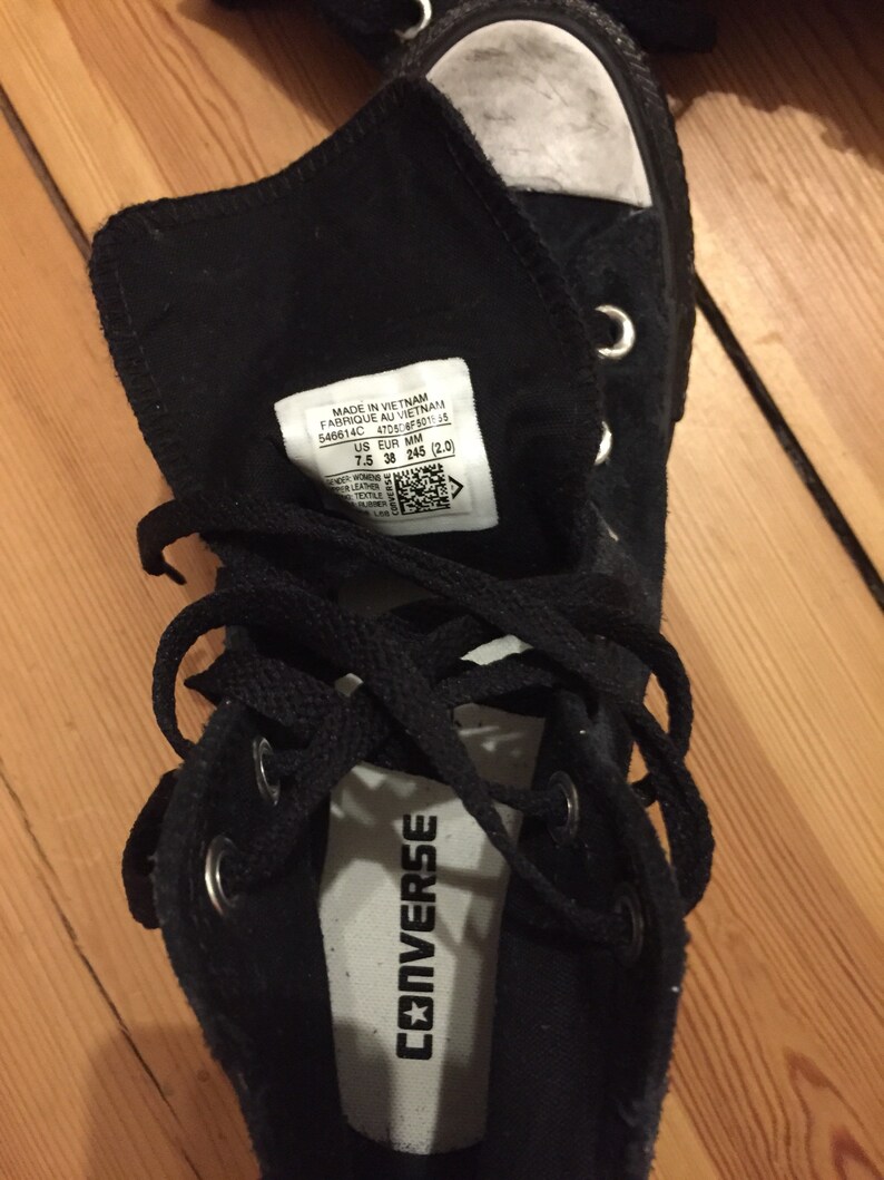 converse triple black leather