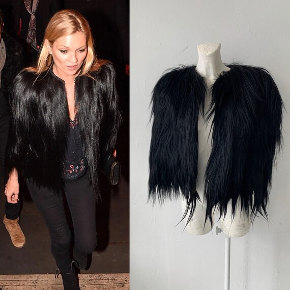 1940s RARE vintage monkey fur cape one size