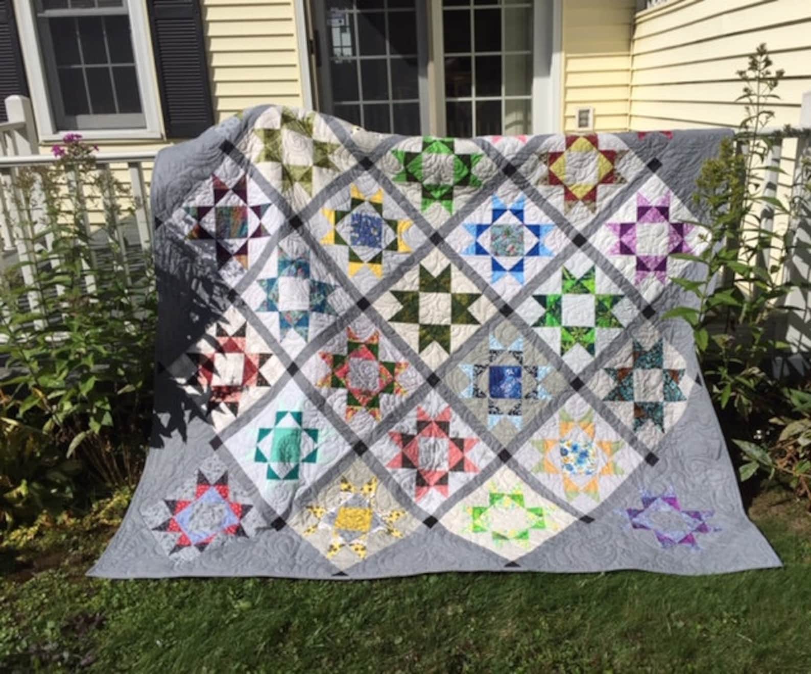Colorful Missouri Star Quilt Etsy