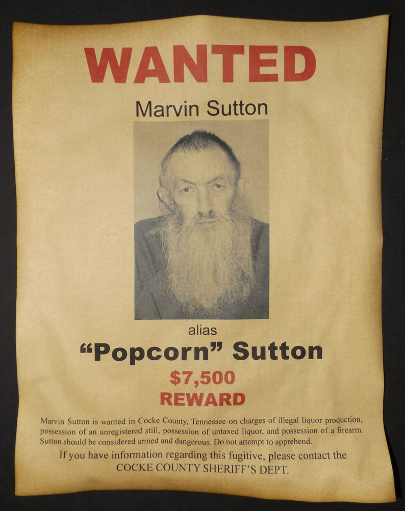 Set of 3 Moonshine Wanted Posters Moonshiner Popcorn Sutton Etsy
