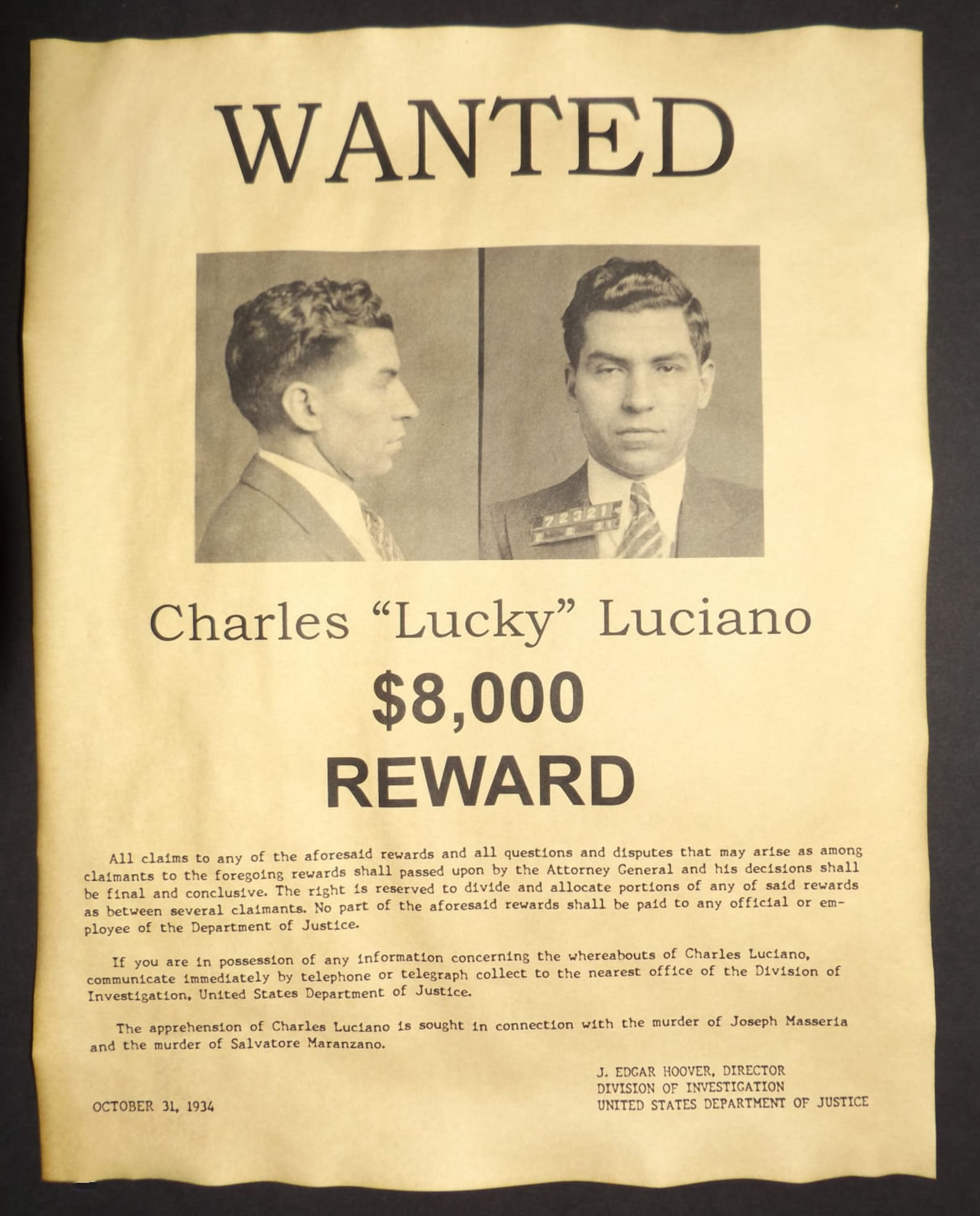 Your Choice Gangster Wanted Poster Al Capone Baby Face Etsy