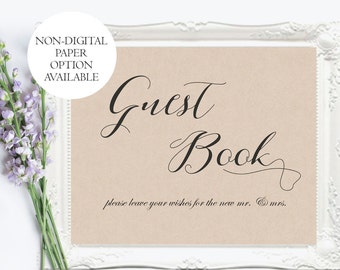 Printable Guest Book Wedding Sign Please Sign Our Guest Book | Etsy