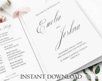 wedding program booklet etsy
