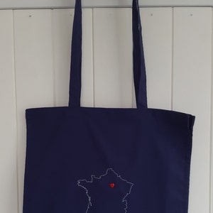 Personalised France map tote bag image 5