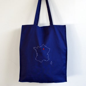 Personalised France map tote bag image 4