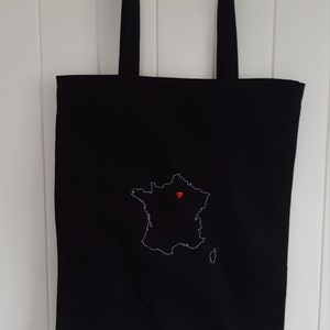 Personalised France map tote bag image 6