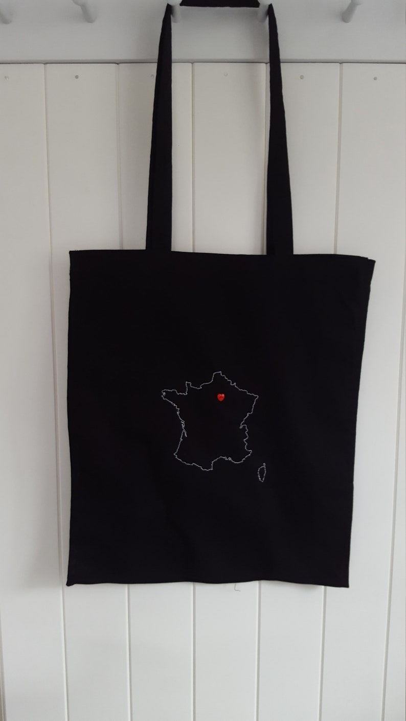 Personalised France map tote bag image 6