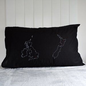 Personalised long distance relationship pillowcase. image 1