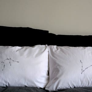 Personalised star sign pillowcases image 1