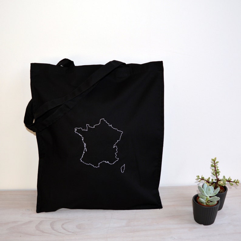Personalised France map tote bag image 3