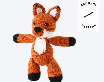 CROCHET PATTERN: Finn the Fox | crochet fox, stuffed animal, amigurumi pattern, crochet toys, handmade, amigurumi, fox cub, digital download