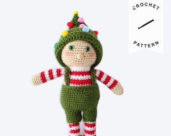 CROCHET PATTERN: Ollie the Elf Plush pattern, crochet amigurumi pattern,  gift, christmas decor, crochet doll pattern, PDF Digital download