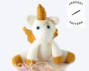 CROCHET PATTERN: Aurora the Unicorn Crochet V2 | crochet pattern, stuffed animal, amigurumi pattern, plushie, unicorn, digital download