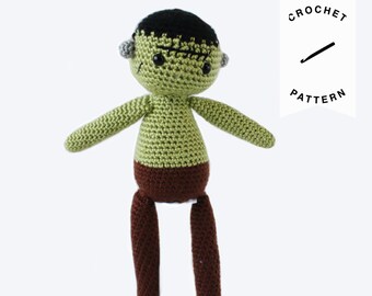 CROCHET PATTERN: Frankie Stein | crochet Frankenstein, stuffed animal, amigurumi pattern, crochet toy, handmade, amigurumi, digital download