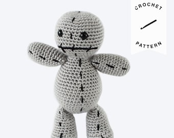 CROCHET PATTERN: Scrap the Voodoo Doll | crochet monster, amigurumi pattern, crochet toy, handmade, amigurumi, voodoo doll, digital download