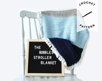 CROCHET PATTERN: Bobbles Stroller Baby Blanket | crochet baby blanket, pattern, digital download, handmade, weighted blanket pattern, baby