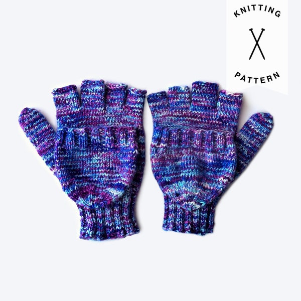 KNITTING PATTERN: Athena Convertible Gloves | handmade, printable, fingerless gloves, knit gloves, gift for her, gloves, fingerless mittens