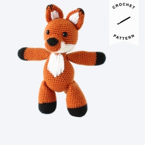 CROCHET PATTERN: Finn the Fox crochet fox, stuffed animal, amigurumi pattern, crochet toys, handmade, amigurumi, fox cub, digital download zdjęcie 1