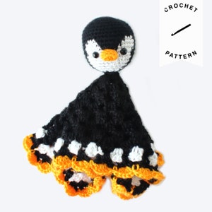 CROCHET PATTERN: Penguin Lovey, Security Blanket, soothing blankets, baby shower gifts, baby toys, plushie, baby blanket, PDF pattern, toy