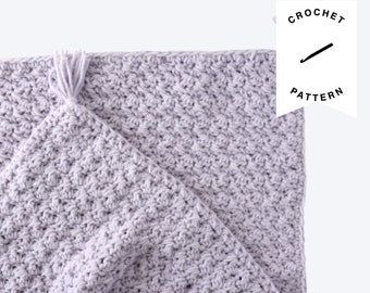 PATRÓN DE CROCHET: Manta de bebé acurrucada / manta de tiro de crochet, patrón, descarga digital, hecho a mano, patrón, regalo de inauguración PDF, acogedor