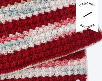 PATRÓN DE CROCHET: Manta para bebé Aiza / manta para bebé a crochet, patrón, descarga digital, hecho a mano, patrón de manta para cochecito personalizado, regalo para bebé