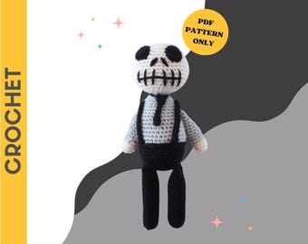 CROCHET PATTERN: Cedric the Skeleton | crochet monster, amigurumi pattern, crochet toy, handmade, amigurumi, halloween, digital download