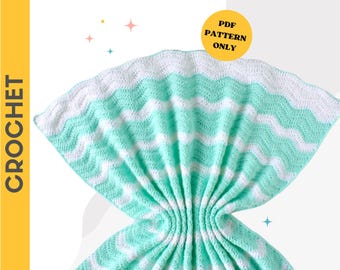 CROCHET PATTERN: Summer Waves Baby Blanket | crochet baby blanket, pattern, digital download, handmade, summer blanket pattern, baby gift