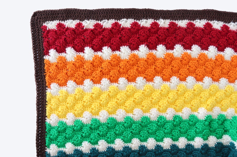 CROCHET PATTERN: Crispin Baby Blanket crochet baby blanket, pattern, digital download, handmade, fall blanket pattern, baby gift, rainbow image 3