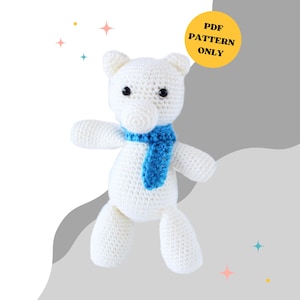 CROCHET PATTERN: Alexei the Polar Bear | crochet bear, stuffed animal, amigurumi pattern, crochet toys, handmade, winter, digital download