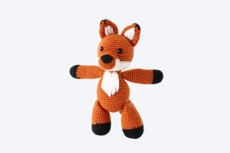 CROCHET PATTERN: Finn the Fox crochet fox, stuffed animal, amigurumi pattern, crochet toys, handmade, amigurumi, fox cub, digital download zdjęcie 3