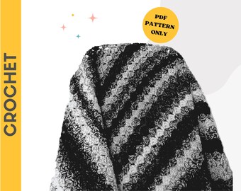 CROCHET PATTERN: Rainy Days Crochet throw | crochet throw blanket, pattern, digital download, handmade, pattern, housewarming gift, PDF, C2C