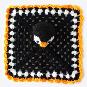 CROCHET PATTERN: Penguin Lovey Security Blanket soothing image 5