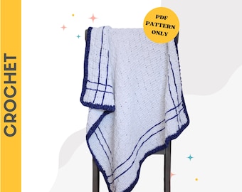 CROCHET PATTERN: Baraka Baby Blanket | crochet baby blanket, pattern, digital download, handmade, velvet yarn pattern, baby stroller blanket