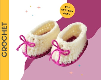 PATRÓN DE GANCHILLO: Botitas de corazón / patrón de botitas de bebé / botitas de niña / patrones de crochet para bebé / patrón de crochet de botitas de bebé