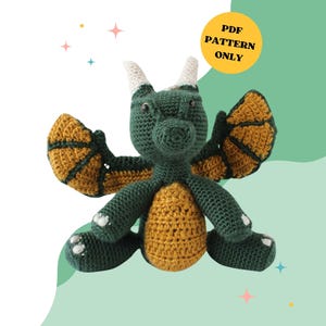 CROCHET PATTERN: Firnen Dragon Plushies | stuffed animal, amigurumi pattern, crochet toys, handmade, amigurumi dragon pattern, fantasy, PDF