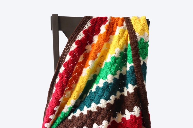 CROCHET PATTERN: Crispin Baby Blanket crochet baby blanket, pattern, digital download, handmade, fall blanket pattern, baby gift, rainbow image 5