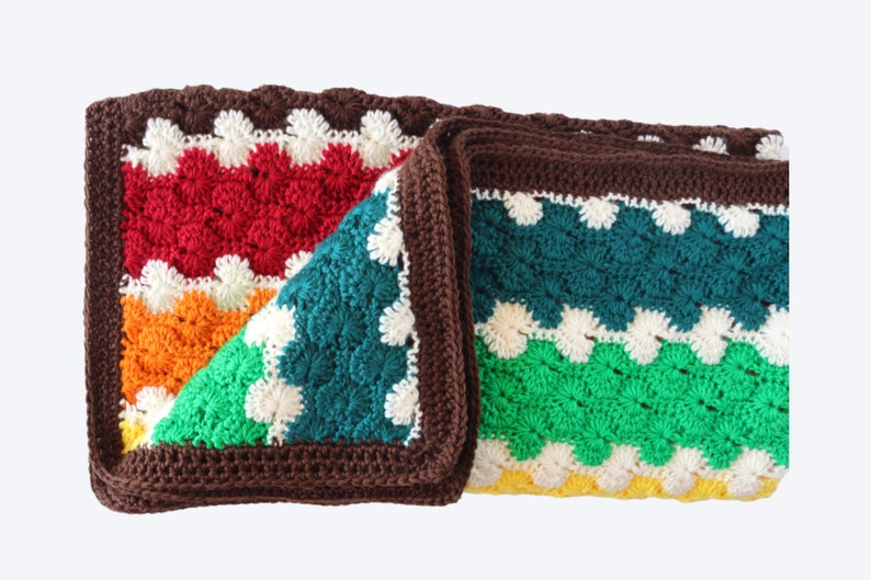 CROCHET PATTERN: Crispin Baby Blanket crochet baby blanket, pattern, digital download, handmade, fall blanket pattern, baby gift, rainbow image 4