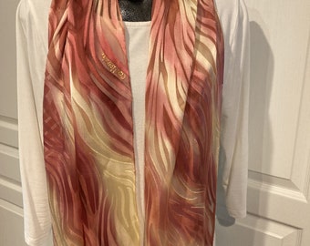 Healing Silk Energy Art Scarf Rose-Gold