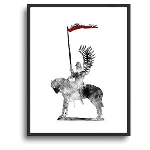 Póster polaco de Húsar Alado, arte mural histórico, impresión de herencia eslava, regalo de orgullo polaco