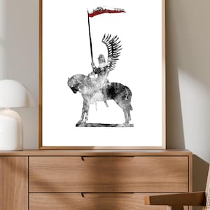 Geflügelte Husaren Polnische Poster, Geschichtsbild, Slawische Kulturerbe, Geschenk Poesiebilder