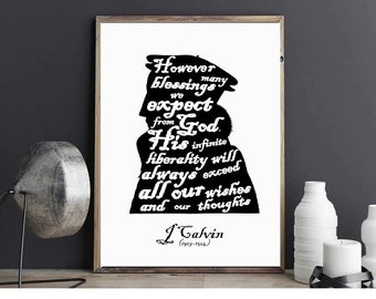 Poster John Calvin,wall art home decor,idea gift,poster home decor