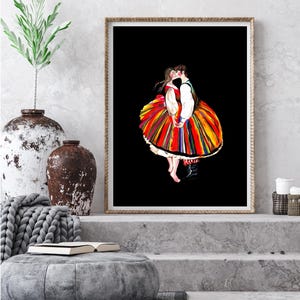 Poster Polish folk - stroj Lowicki - Traditional costumes