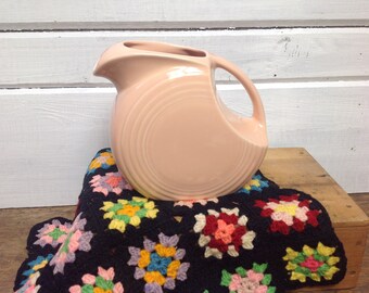 Vintage Fiesta Ware Pitcher Rose