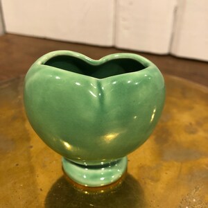 Vintage USA Shawnee McCoy Delft Toothpick Holder Green Heart