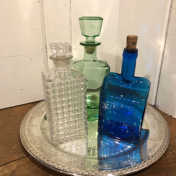 Blue Decanters Etsy