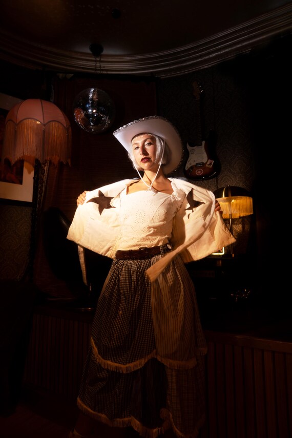 Handmade Upcycled Denim Patchwork Vest: Coquette … - image 7