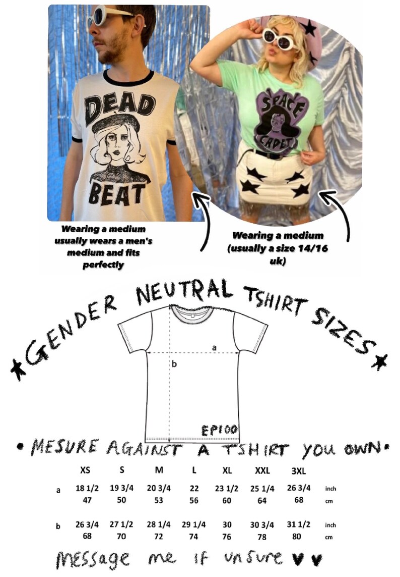 Deadbeat T-Shirt, 60s Mod Girl Ringer Tee, Retro Beatnik Gogo Graphic Shirt, Vintage 1960s Aesthetic Top image 6